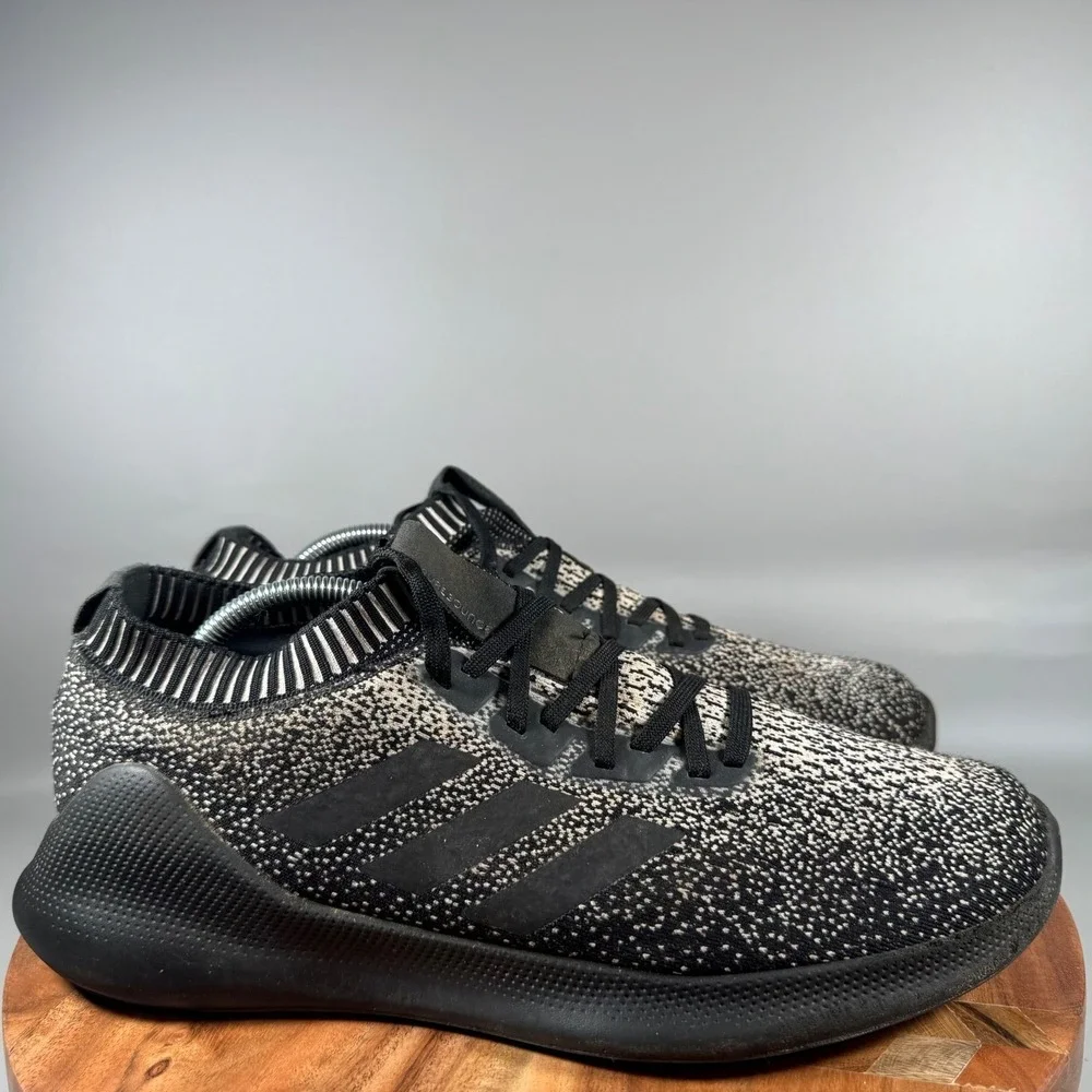 Adidas Puremotion Mens Running Shoes Sneakers Black‎ White Speckle Size 11.5 US